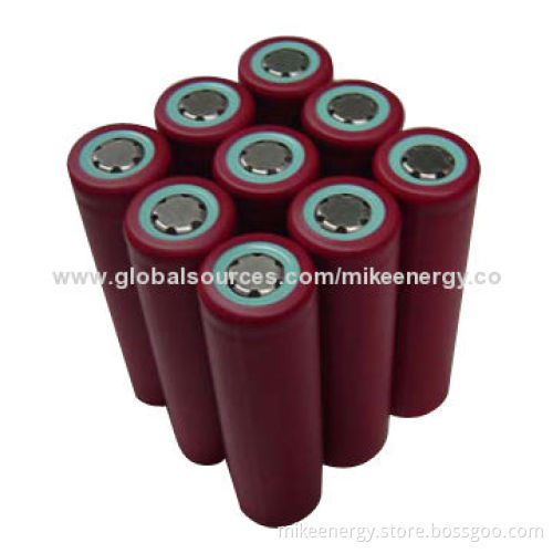 9-piece Li-ion Battery Cells with 3.7V Nominal Voltage and 2,500mAh Capacity